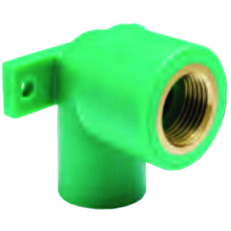 Curva 90° con staffa filettata femmina in ppr pn25 - f Ø mm.20x1/2 - 5 pz