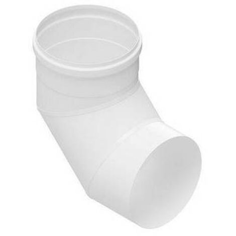 CURVA 90° IN ACCIAIO AISI 304L PER CAPPE Diam. 130 Bianco