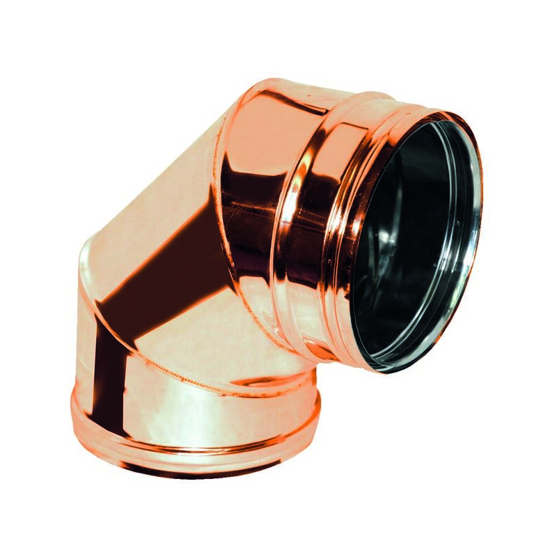 Coude 90° mf - air/inox/cuivre Coude 90° inox/cuivre 80/100 coib.air