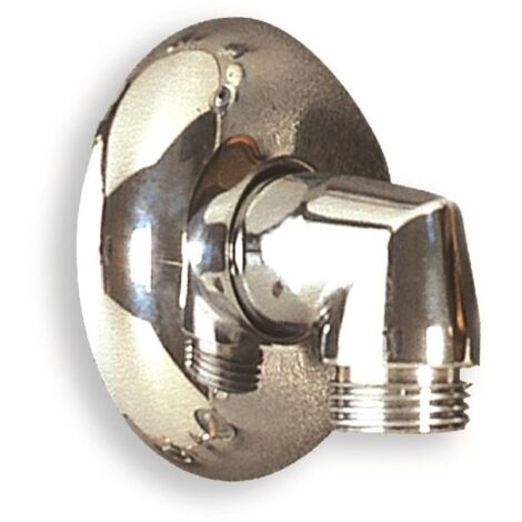 Curva 90° MM 1/2" x 1/2" tipo pesante in ottone cromato 759201OC
