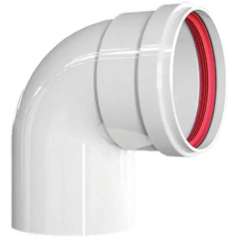 Curva 90° monoparete in alluminio pressofuso bianca ø80 PUCCI