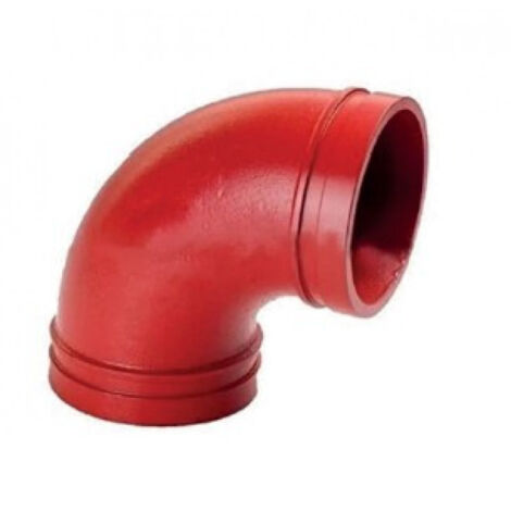 Curva 90° Scanalata In Ghisa Duttile - Misura: 48,3 mm (1"1/2)