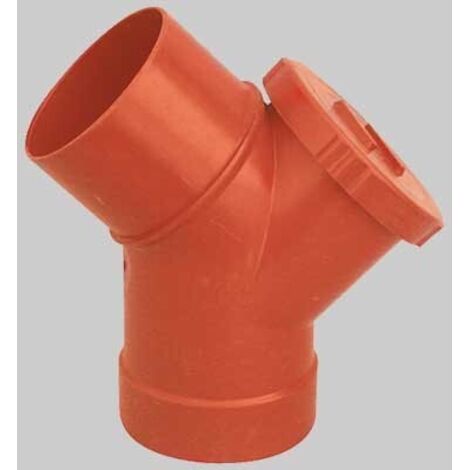CURVA A 45° CON ISPEZIONE PVC - 100