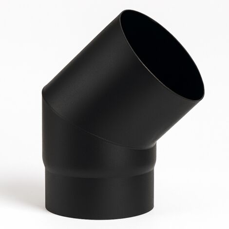Curva a 45° elemento angolare modifica sezione canale fumo stufa pellet misura Ø 150 mm - confezione 1