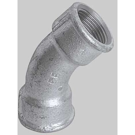 CURVA A 45° FEMMINA/FEMMINA ZINCATA - 2"1/2
