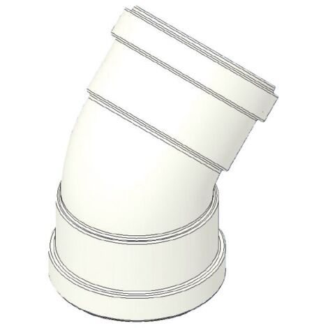 Curva a 45° FF - ø 80 mm in alluminio pressofuso, con guarnizione a doppio labbro 00000051046