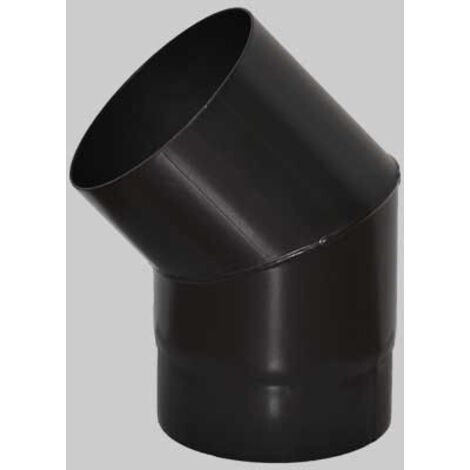 Curva a 45° per canale da fumo per stufe a legna sp 2 mm d 120