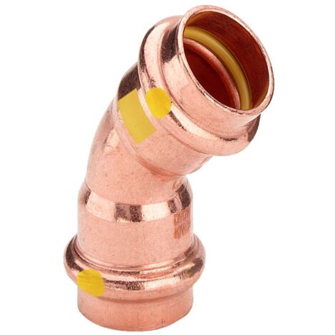 Curva a 45° Profipress G FF D. 28 con SC‑Contur, rame, estremità a pressare femmina 345631