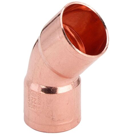 Curva a 45° rame FF ø42 mm estremità a saldare femmina 108823