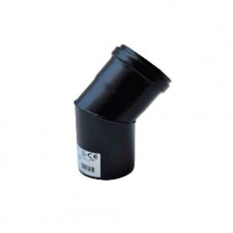 Curva a 45°per stufa a pellet diametro 100mm per canne fumaria sp1,2mm smaltato