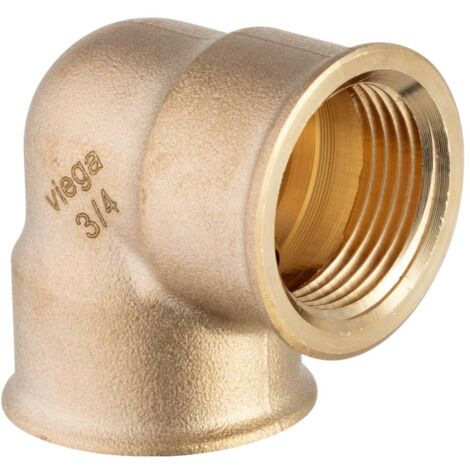 Curva a 90° FF 3/4" bronzo, filettatura Rp 269258