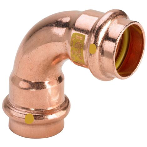 Curva a 90° Profipress G FF D. 28 con SC‑Contur, rame, estremità a pressare femmina 345495