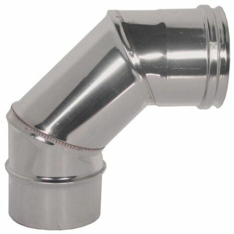 Curva a gomito acciaio chiusa 90° per canna fumaria acciaio inox d° 150 camini