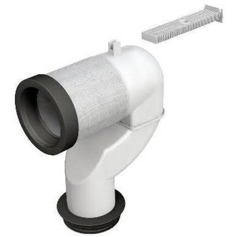 CURVA A P PER COLLEGAMENTO  AL PAVIM. BRIDA IN PLASTICA Diam.  90-110 mm BONOM