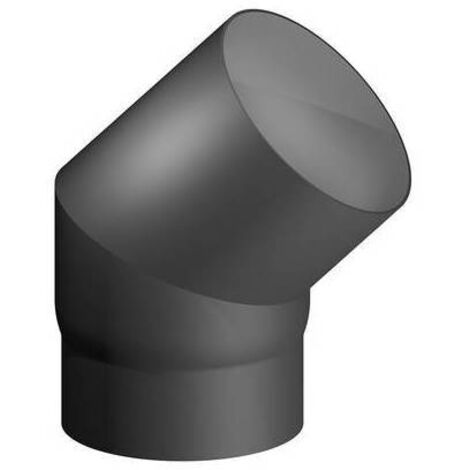Curva acciaio al carbonio smaltato 45° mf per stufe a legna diam. 130