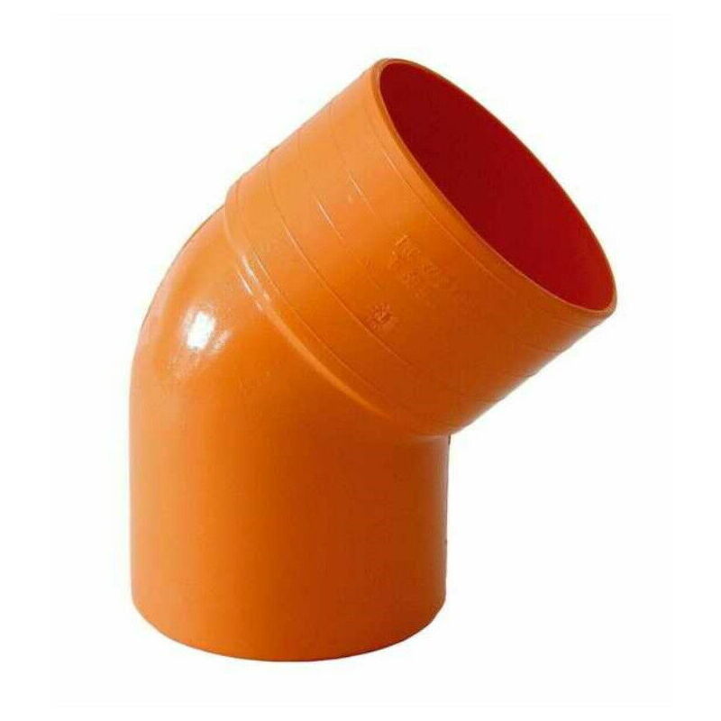 Sifone Orizzontale Super Tubo PVC D. 160 Mm Per Edilizia - Raccordo Arancione Tipo O-O - 2