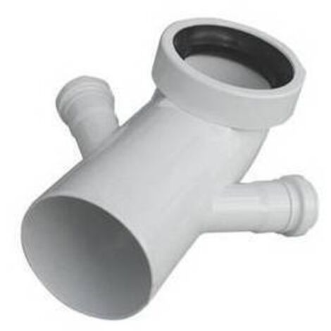 CURVA BIANCA WC ATTACCO BICCHIERE  DOPPIO  VALSIR Diam. 110 / 40 VALSIR