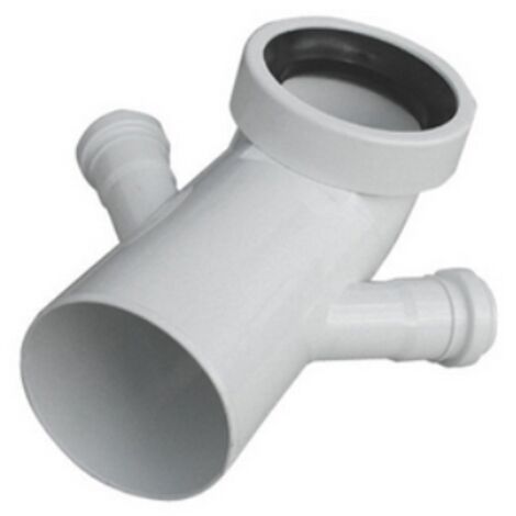 CURVA BIANCA WC ATTACCO BICCHIERE  DOPPIO  VALSIR Diam. 110 / 50 VALSIR