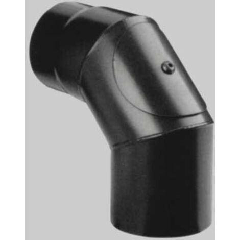 CURVA CHIUSA CON ISPEZIONE NERO OPACO - 90° Ø 120
