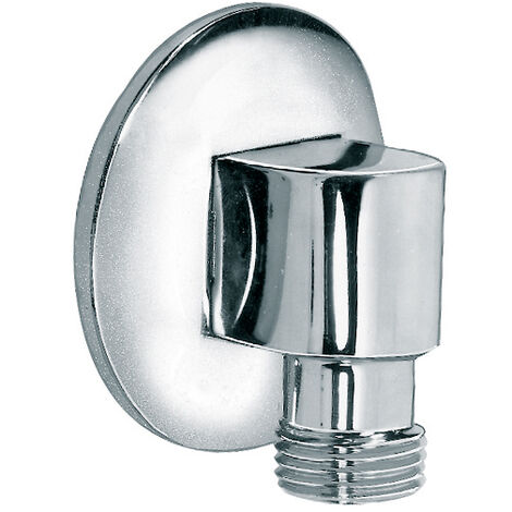 Curva da incasso in ottone con rosone 1/2"f x 1/2"m cromo cromo