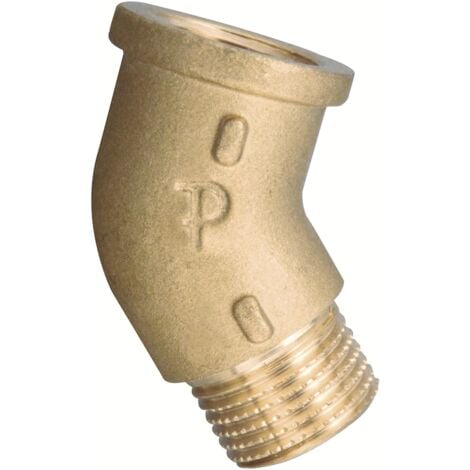 Curva de 45 ° MF en latón crudo FP Pattaroni F89 1/2"