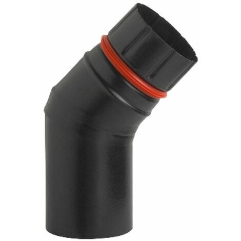CURVA ECO-PELLET 45° SMALTATO NERO Diam. 100