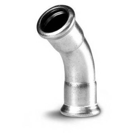 CURVA FF 45° A PRESSARE IN ACCIAIO CABONIO Misura: Diam. 22