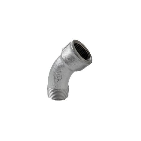Curva galvanizada 45º MH 40 - ATUSA Diámetro: Ø1"