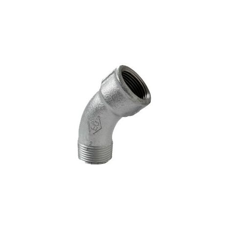 Curva galvanizada 45º MH 40 - ATUSA Diámetro: Ø1.1/2
