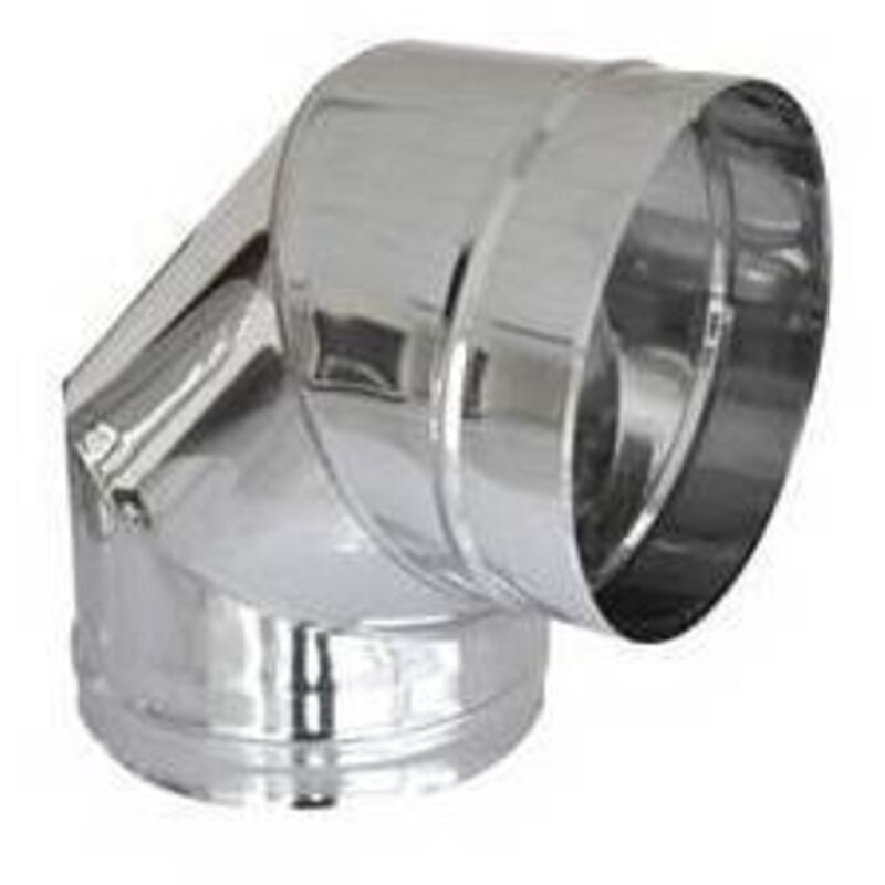 Curva in acciaio 316L a 90° per canne fumarie