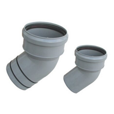 CURVA IN PP RIDUZIONE AL  PVC DIAM. 110 / 100  VALSIR 30°  senza oring VALSIR