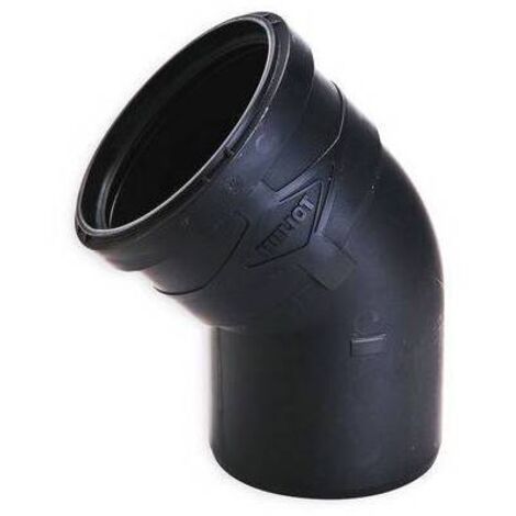 CURVA IN PPR BLACK ULTRA SILENT Misura: DN 50 67°