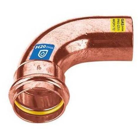 CURVA IN RAME A PRESSARE  90° MF ACQUA/GAS Diam. 12 FRABO