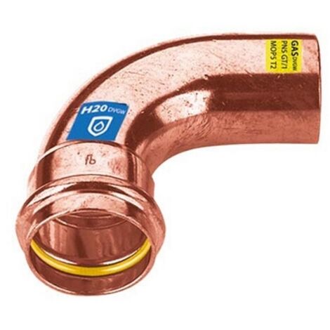 CURVA IN RAME A PRESSARE  90  ° MF ACQUA/GAS- Diam. 35- FRABO- pezzi 1