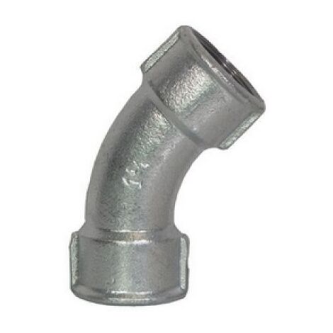CURVA LUNGA FF 45° ZINCATA 1/2