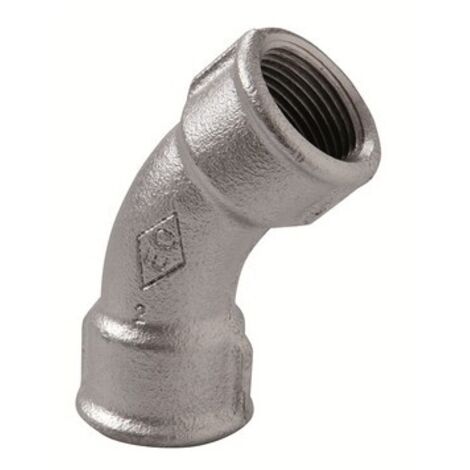 CURVA LUNGA FF 45° ZINCATA 3/4