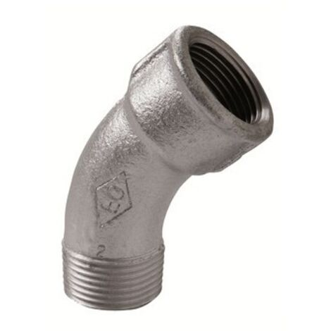 CURVA LUNGA MF 45° ZINCATA 1/2 -CONF