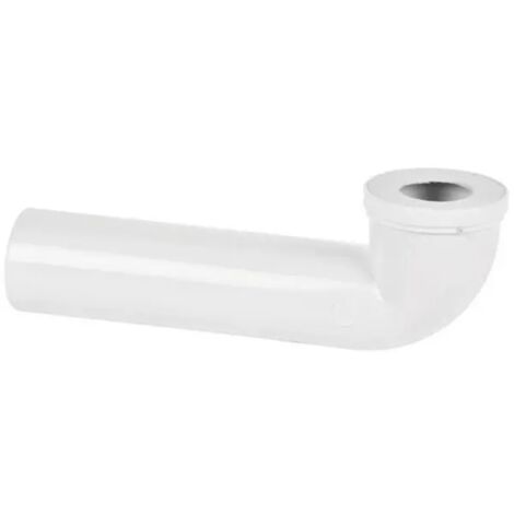 Curva lunga wc rigida maschio femmina in pvc ø 100  l= 400 mm NICOLL