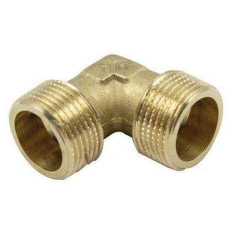 Curva maschio maschio in ottone giallo.(DianFlex) Misura: 3/8