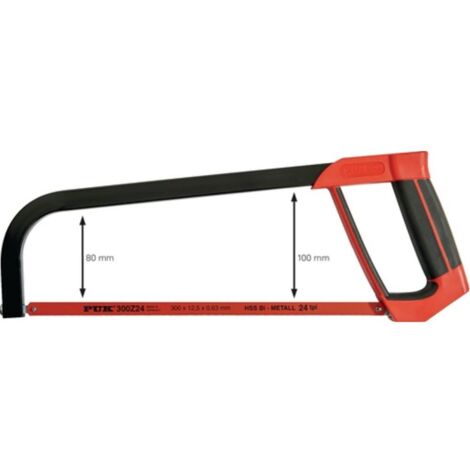 Curva per seghetto in metallo B32100, lama lunga 300 mm, 24 denti per pollice, manico D-Komfort