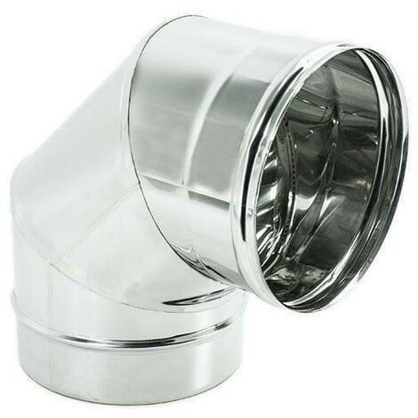 CURVA PER STUFA IN ACCIAIO INOX 316 A 90 DA 150 MM