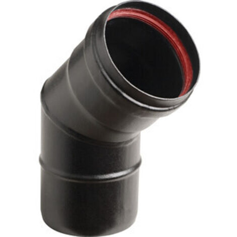 CURVA PORC 45 PELLET D  8 CM NERO OPACO AETERNUM- 1,0 pz