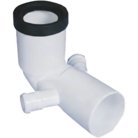 Curva prolungata wc 90° Ø110 mm in polipropilene bianco per sistema di scarico bamplast pp-tech bampi bsbpr0990