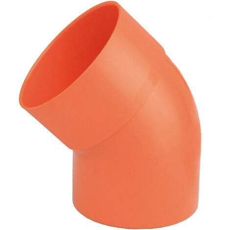 CURVA PVC 45°  DM 160 MF ARANCIO