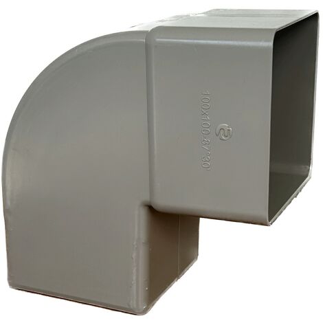 Curva quadra 87.30° per pluviali : Colore - Grigio, Diametro - 100
