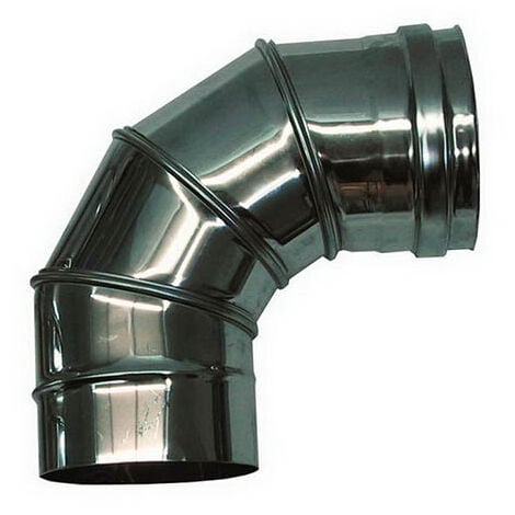Curva regolabile 0-90 canna fumaria DN 120 tubo acciaio inox 316