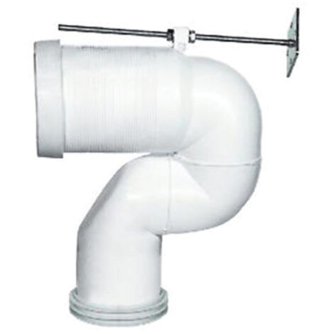 Curva tecnica regolabile da cm 16 a 20 per wc di Ceramica