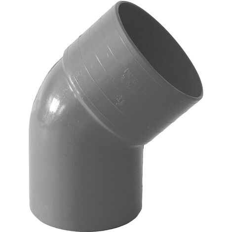 Curva tonda 45° per pluviali : Colore - Grigio, Diametro - 100