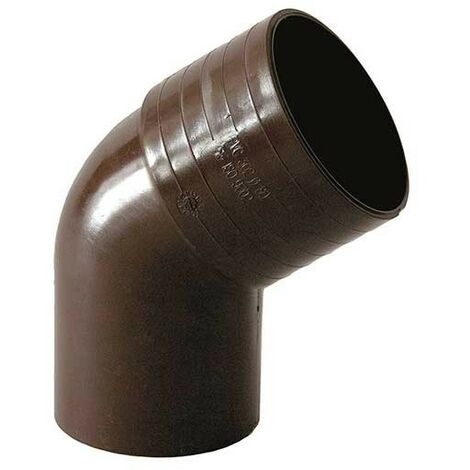 Curva Per Pluviale Quadra 67°- 80 Marrone In Pvc L 14 Cm | Leroy - Foto 3