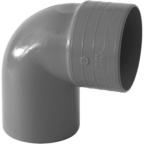 Curva tonda 87.30° per pluviali : Colore - Grigio, Diametro - 100